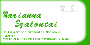 marianna szalontai business card